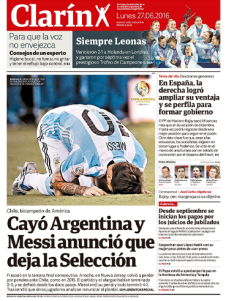 Argentina fell and Messi announced that he is leaving the National Team