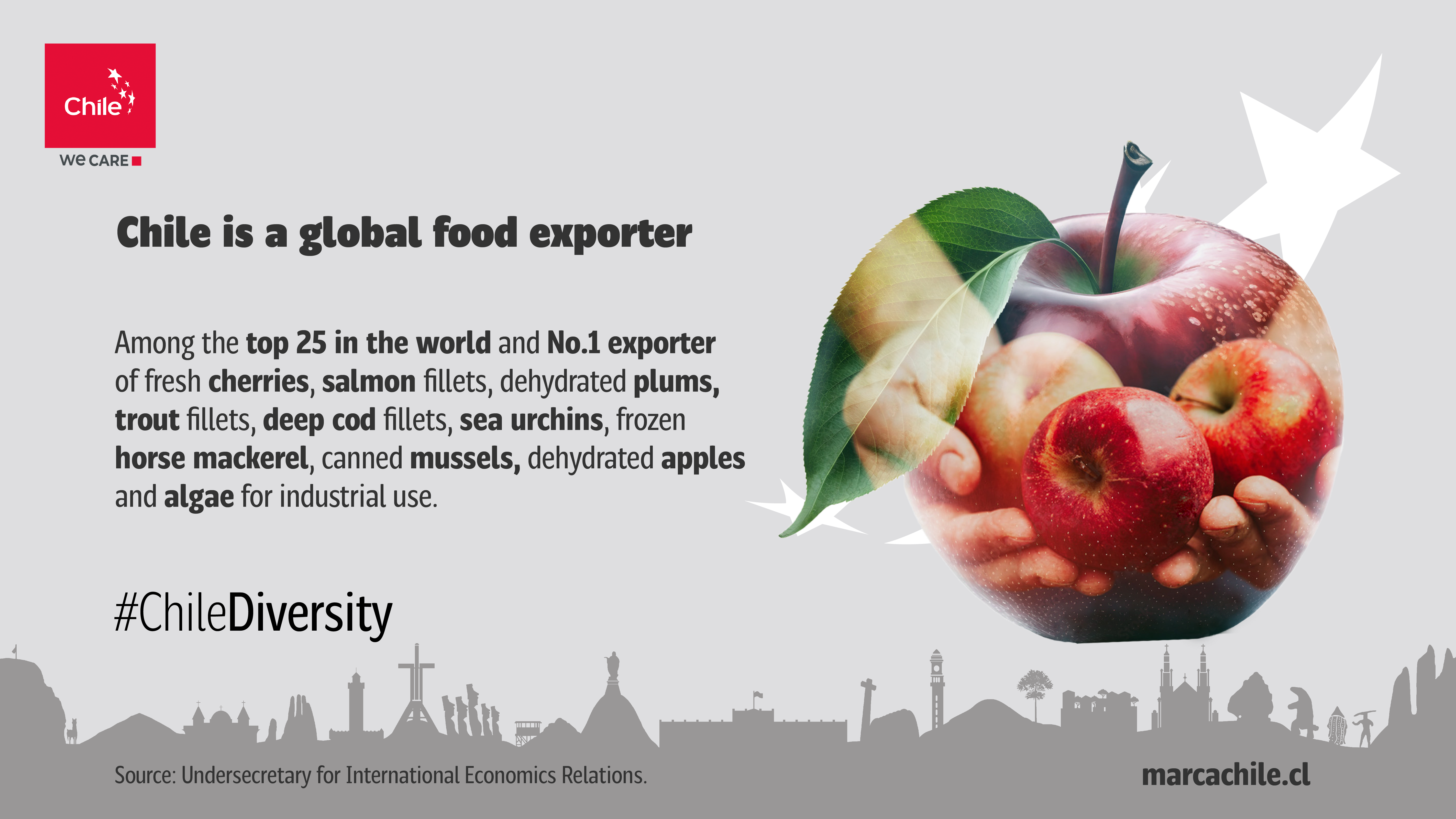 Chile is a global food exporter. | Toolkit | Marca Chile